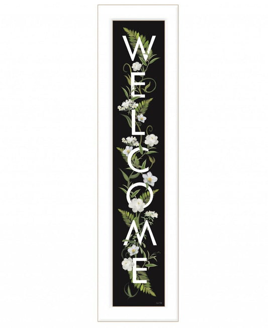 Welcome Sign I 1 White Framed Print Wall Art