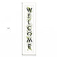 White And Black Floral Welcome Sign Framed Wall Art