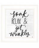 Lets Get Wrinkly 1 White Framed Print Bathroom Wall Art