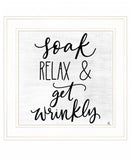 Lets Get Wrinkly 1 White Framed Print Bathroom Wall Art