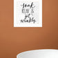 Lets Get Wrinkly 1 White Framed Print Bathroom Wall Art