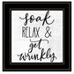 Lets Get Wrinkly 2 Black Framed Print Bathroom Wall Art