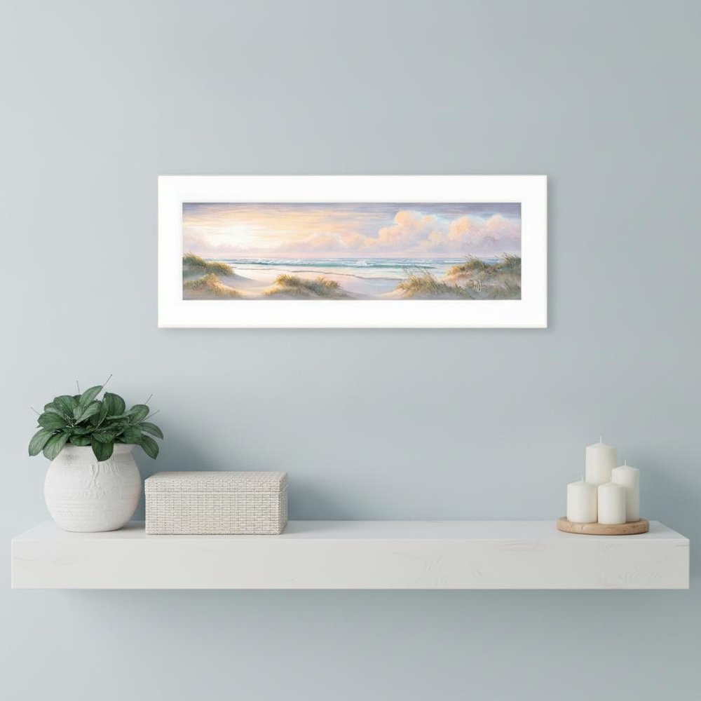 Seascape II 1 White Framed Print Wall Art