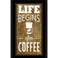 Life Begins After Coffee 3 Black Framed Print Wall Art
