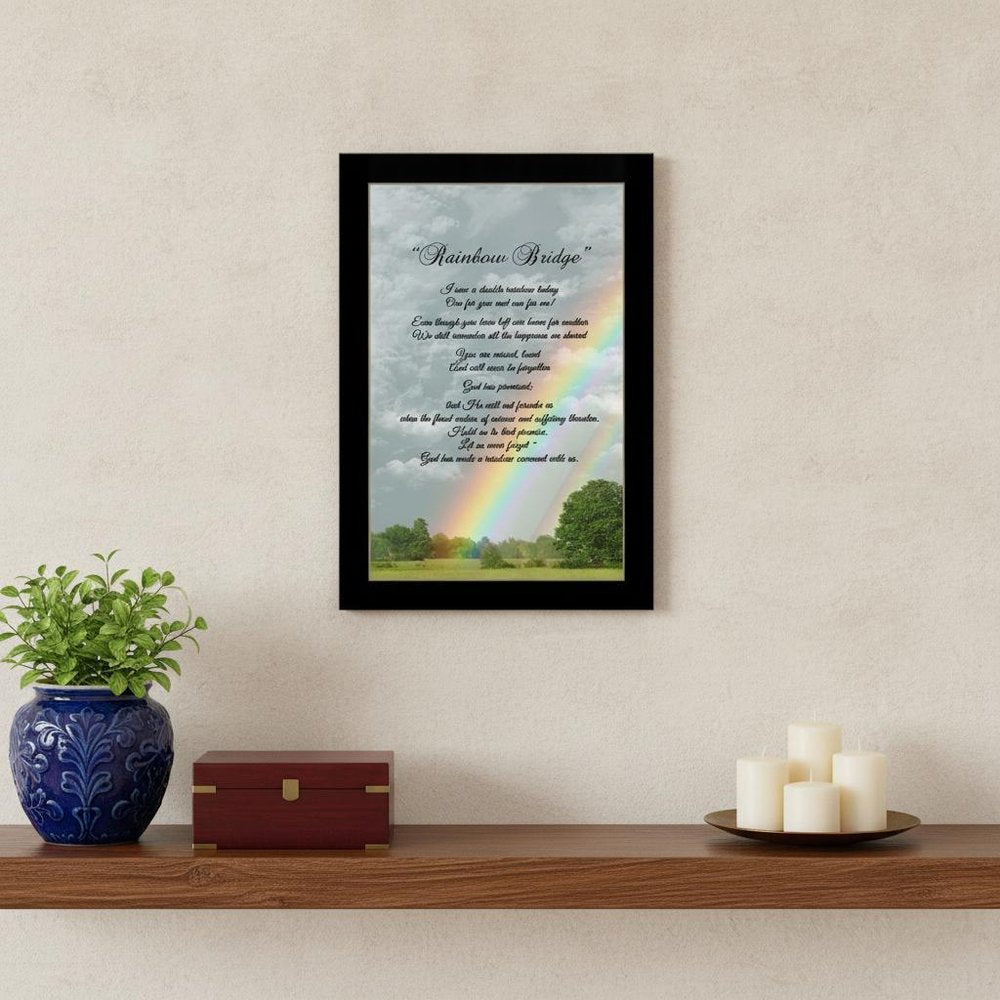 Rainbow Bridge Black Framed Print Wall Art