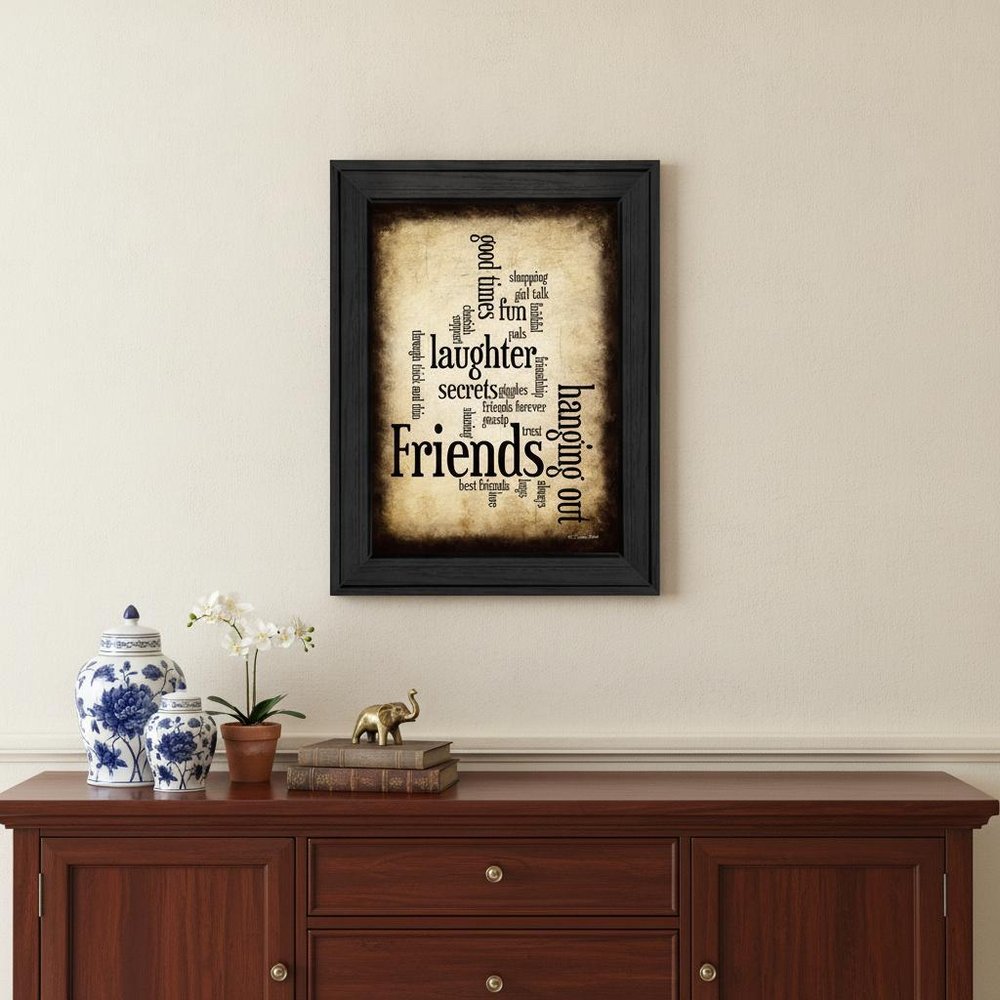Friends 1 Black Framed Print Wall Art