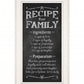 Recipe for Family White Framed Print Wall Art