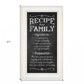Recipe for Family White Framed Print Wall Art