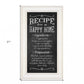 Recipe for a Happy Home 1 White Framed Print Wall Art
