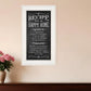 Recipe for a Happy Home 1 White Framed Print Wall Art
