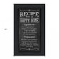 Recipe for a Happy Home 2 Black Framed Print Wall Art