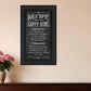Recipe for a Happy Home 2 Black Framed Print Wall Art