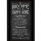Recipe for a Happy Home 1 White Framed Print Wall Art