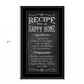 Recipe for a Happy Home 1 White Framed Print Wall Art