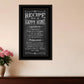 Recipe for a Happy Home 1 White Framed Print Wall Art