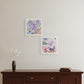 Set Of Two Clematis 1 White Framed Print Wall Art