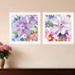 Set Of Two Clematis 1 White Framed Print Wall Art