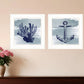 Set Of Two The Beach Coastal 1 White Framed Print Wall Art