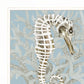 Set Of Two Coral Seahorse White Framed Print Wall Art