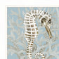 Set Of Two Coral Seahorse White Framed Print Wall Art