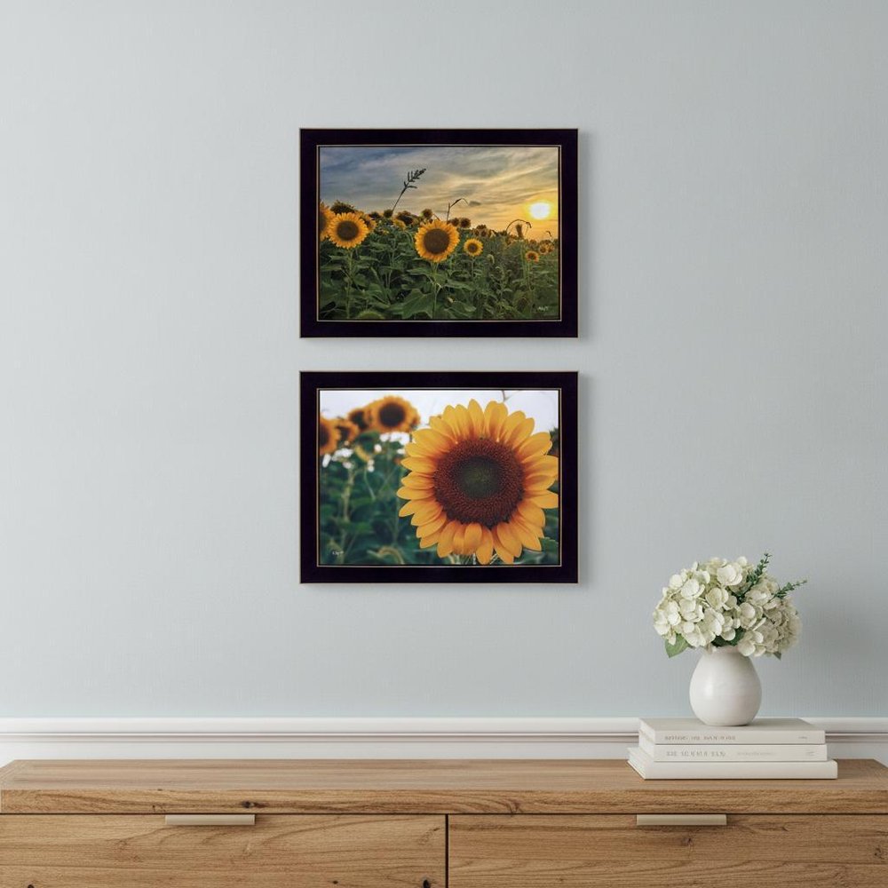Set Of Two Midwest Living 4 Black Framed Print Wall Art