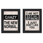 Set Of Two The New Normal Black Framed Print Wall Art
