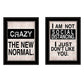Set Of Two The New Normal White Framed Print Wall Art