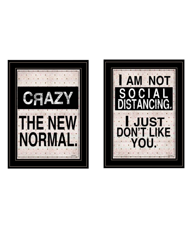 Set Of Two The New Normal White Framed Print Wall Art