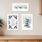 Set Of Three Tea tower with Cups and Sauces White Framed Print Kitchen Wall Art