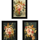 Set Of Three Romantic Autumn Black Framed Print Wall Art