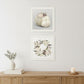 Set Of Two BOHO Pumpkins and Flowers 2 White Framed Print Wall Art