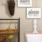 Set Of Two No Selfies When Seated 1 White Framed Print Bathroom Wall Art