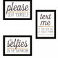 Set Of Three Toilet Humor Black Framed Print Wall Art