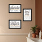Set Of Three Toilet Humor Black Framed Print Wall Art
