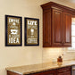 Set Of Two Life Begins and Ends With Coffee White Framed Print Wall Art