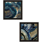 Set Of Two Geode Reef Pleasure 2 Black Framed Print Wall Art