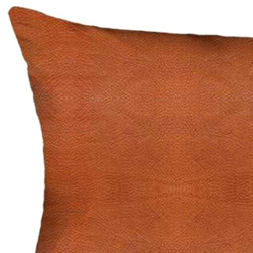 Decorative Vegan Faux Leather Throw Pillow Set of 2
