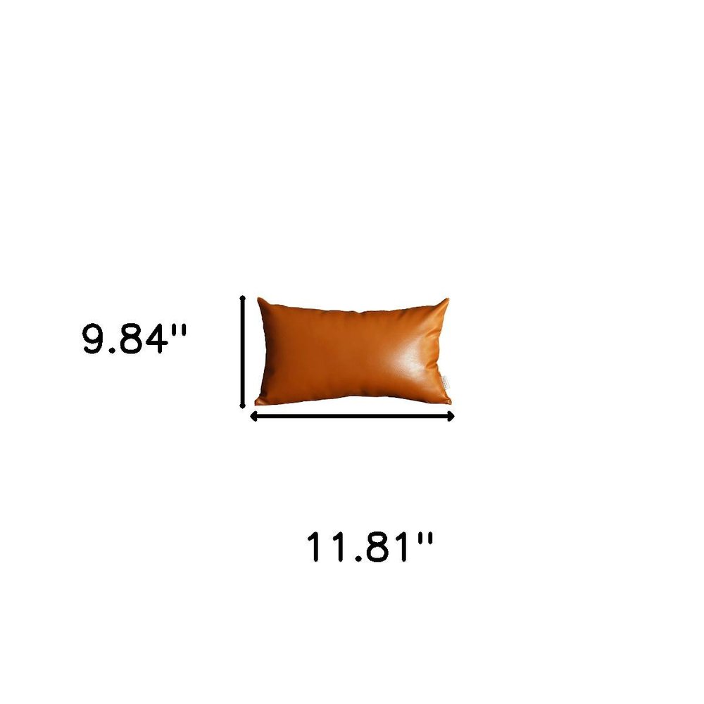 Decorative Vegan Faux Leather Throw Pillow Set of 2