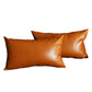 Decorative Vegan Faux Leather Throw Pillow Set of 2