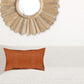 12" X 20" Brown Solid Color Handmade Faux Leather Lumbar Pillow Cover