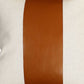 20" Brown And Ivory Faux Leather Throw Pillow Cover