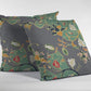 18" Green Gray Garden Zippered Suede Throw Pillow