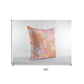 16" Pink Orange Garden Zippered Suede Throw Pillow