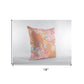 18" Pink Orange Garden Zippered Suede Throw Pillow