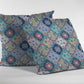 18” Blue Peach Trellis Suede Zippered Throw Pillow