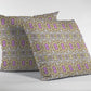16” Yellow Lavender Geofloral Zippered Suede Throw Pillow