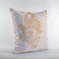 18” Gold White Hamsa Suede Zippered Throw Pillow