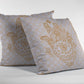 18” Gold White Hamsa Suede Zippered Throw Pillow