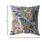 16” Lilac Green Hibiscus Zippered Suede Throw Pillow