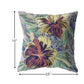 16” Terracotta Hibiscus Zippered Suede Throw Pillow